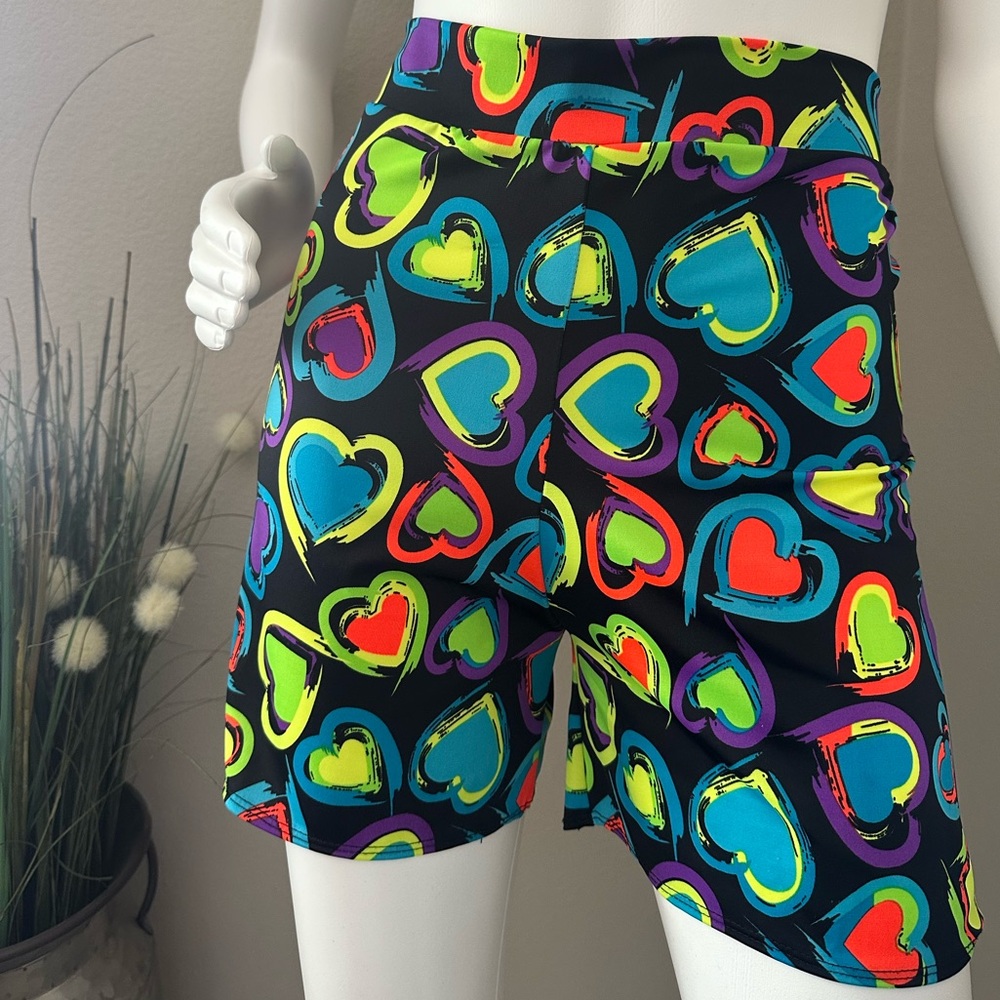 SASSYPANTS Neon Heart Shorts